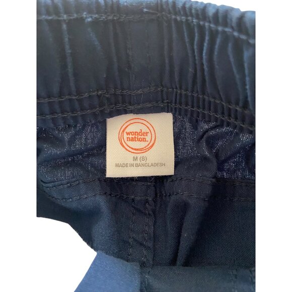 Wonder Nation Boys Cotton Blend Shorts Navy Blue Beach Summer Vacation Classic - Picture 2 of 10